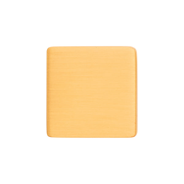 Brighton Knob 1 Inch Square Brushed Golden Brass