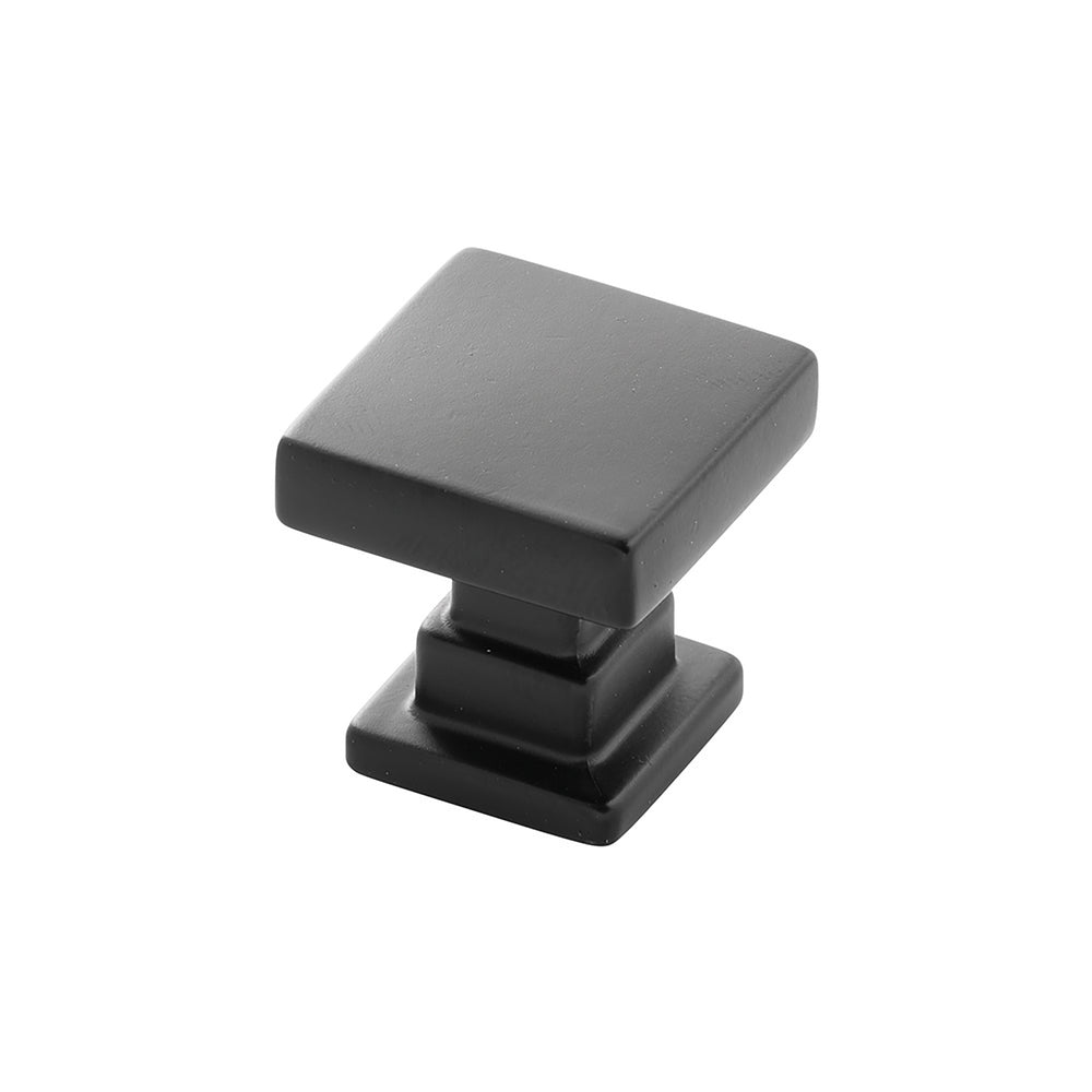 Brighton Knob 1 Inch Square Matte Black
