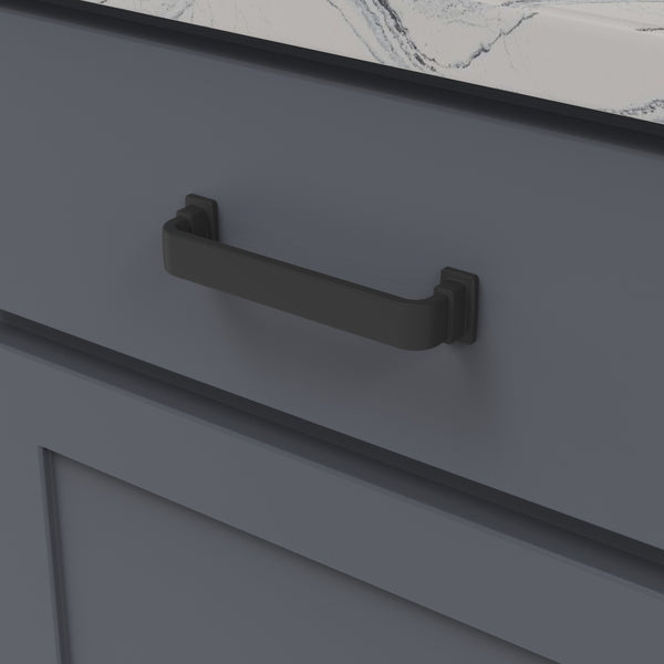Brighton Pull 5-1/16 Inch (128mm) Center to Center Matte Black