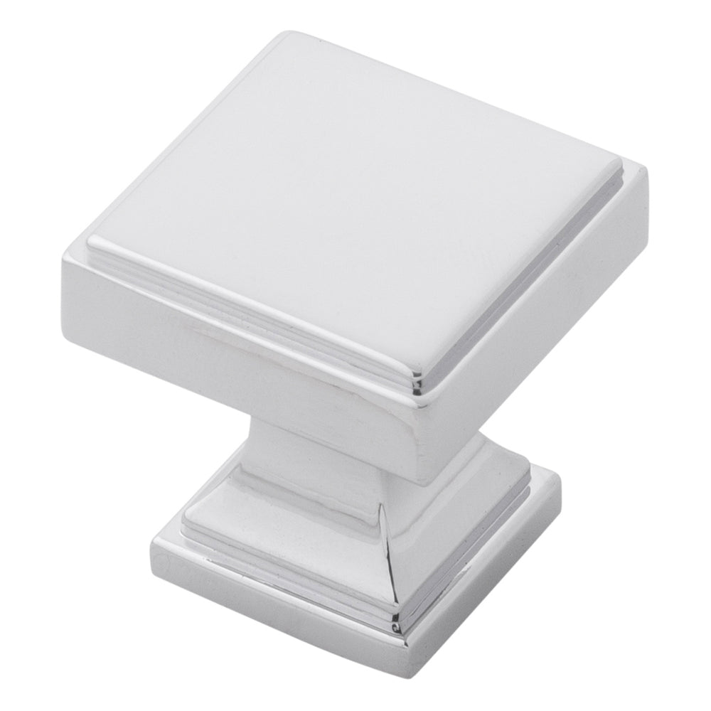 Brownstone Knob 1-1/8 Inch Square Chrome