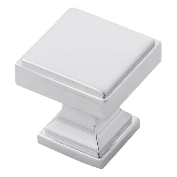 Brownstone Knob 1-1/8 Inch Square Chrome