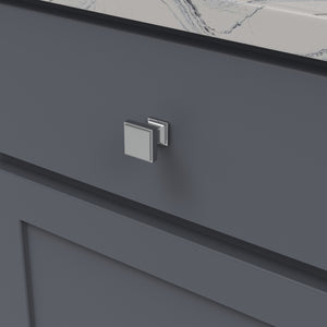 Brownstone Knob 1-1/8 Inch Square Chrome
