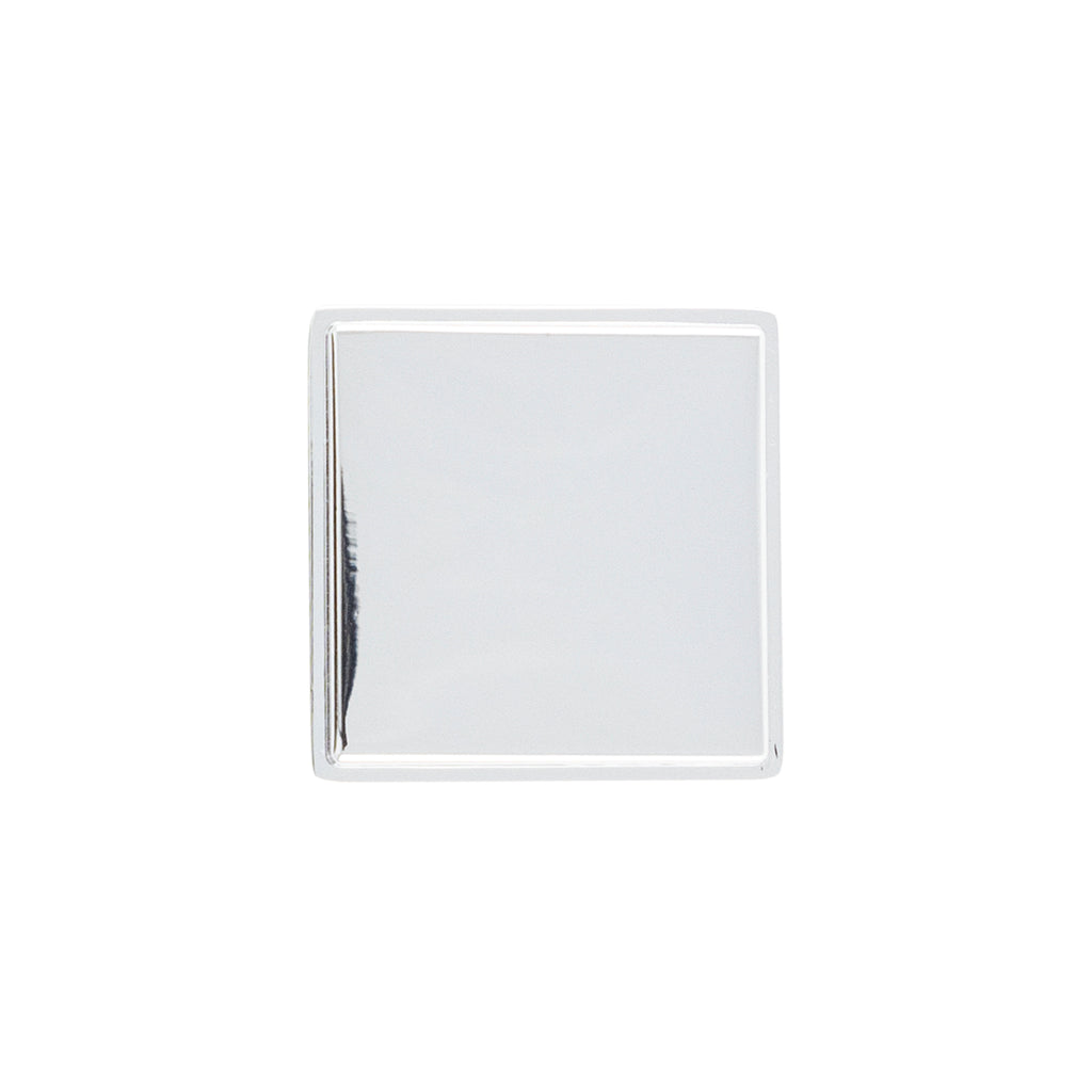 Brownstone Knob 1-1/8 Inch Square Chrome Finish