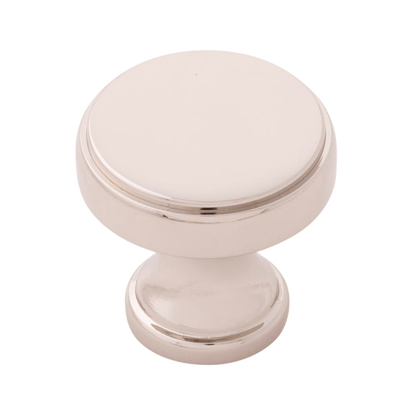 Brownstone Knob 1-1/4 Inch Diameter Polished Nickel