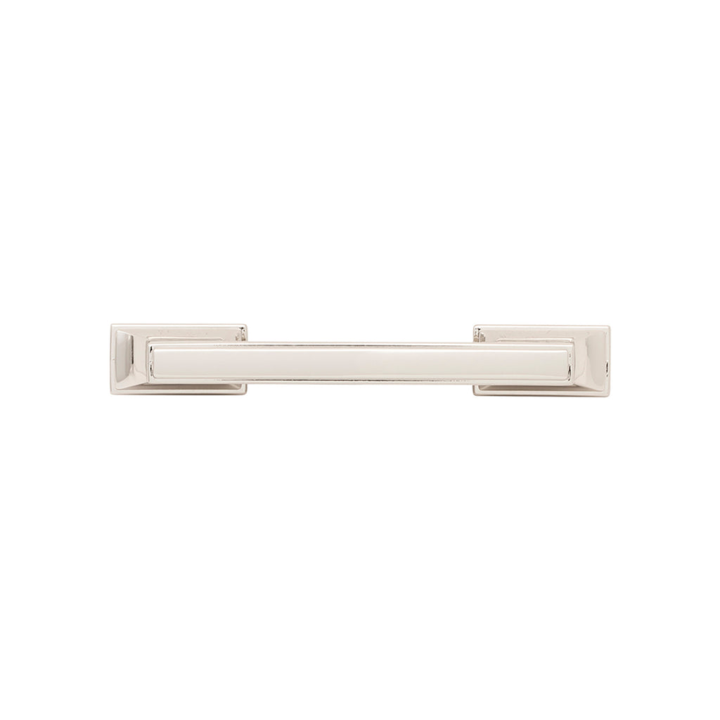 Brownstone Pull 3 Inch & 3-3/4 Inch (96mm) Center to Center Polished Nickel Finish