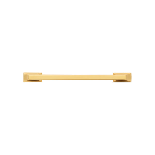 Brownstone Pull 6-5/16 Inch (160mm) Center to Center Brushed Golden Brass
