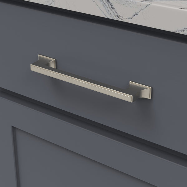 Brownstone Pull 6-5/16 Inch (160mm) Center to Center Satin Nickel