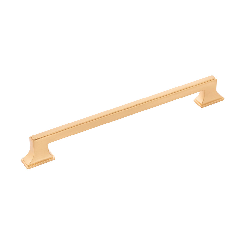 Brownstone Pull 8-13/16 Inch (224mm) Center to Center Brushed Golden Brass