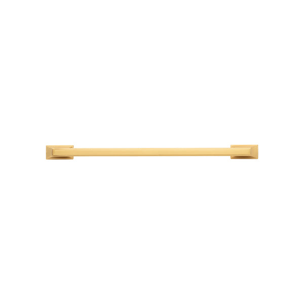 Brownstone Pull 8-13/16 Inch (224mm) Center to Center Brushed Golden Brass