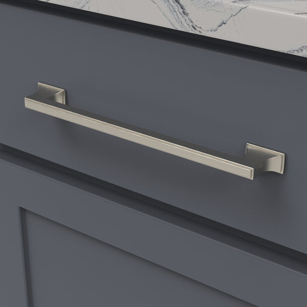 Brownstone Pull 8-13/16 Inch (224mm) Center to Center Satin Nickel
