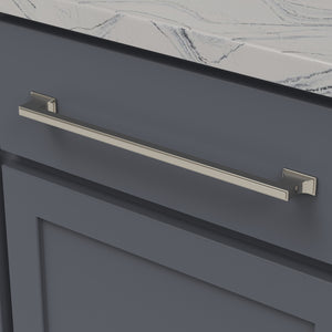 Brownstone Pull 12 Inch Center to Center Polished Nickel