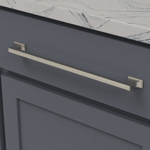 Brownstone Pull 12 Inch Center to Center Satin Nickel