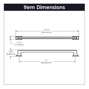 Brownstone Pull 12 Inch Center to Center Satin Nickel