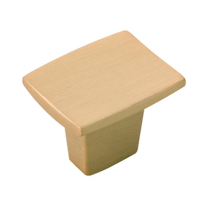 Channel Knob 1-1/4 Inch x 1 Inch Brushed Golden Brass