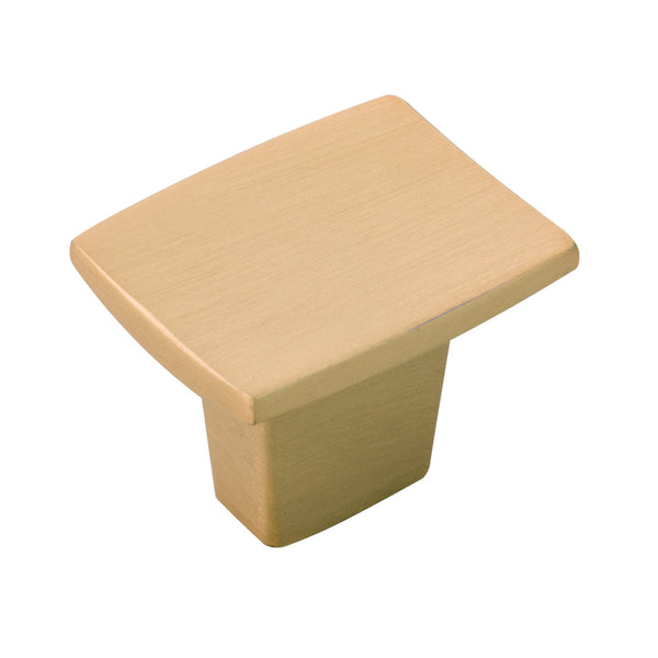 Channel Knob 1-1/4 Inch x 1 Inch Brushed Golden Brass