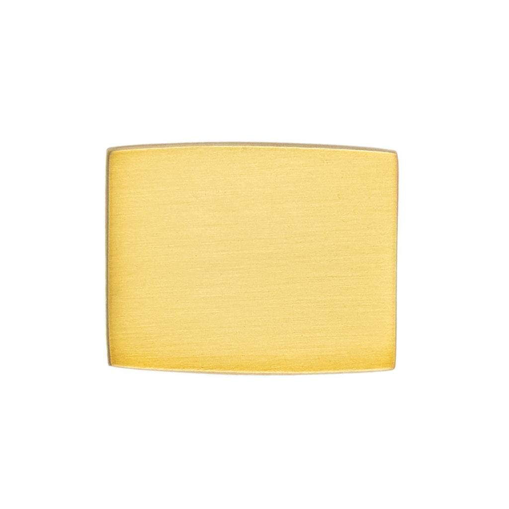 Channel Knob 1-1/4 Inch x 1 Inch Brushed Golden Brass Finish