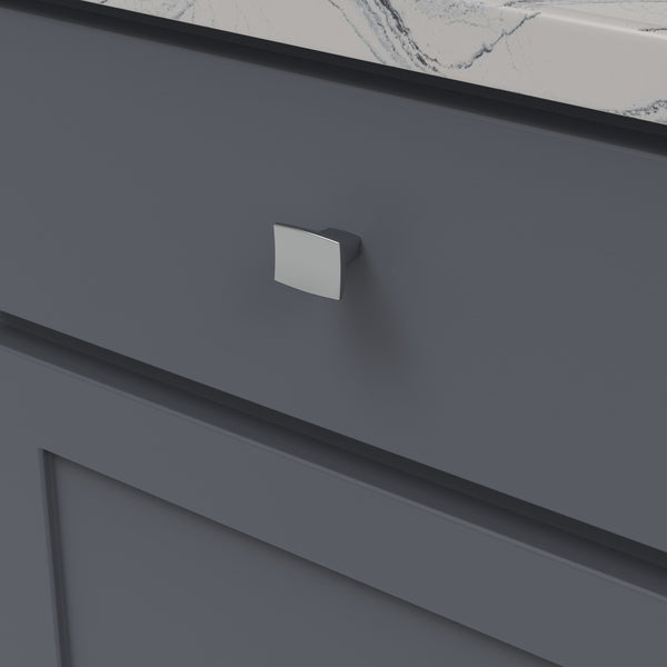 Channel Knob 1-1/4 Inch x 1 Inch Chrome