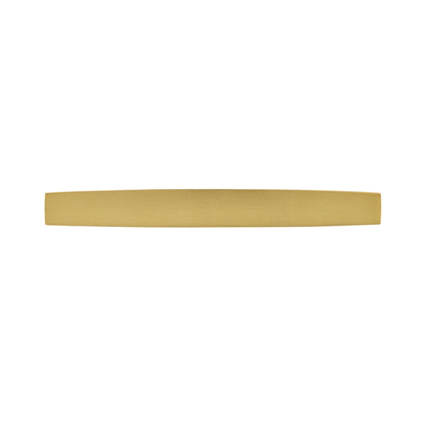 Channel Pull 3-3/4 Inch (96mm) Center to Center Brushed Golden Brass