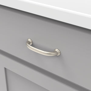 Zephyr Pull 3-3/4 Inch (96mm) Center to Center Satin Nickel