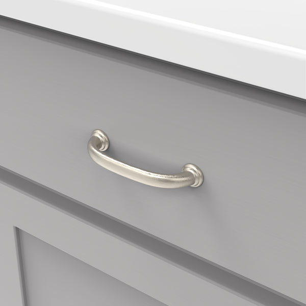 Zephyr Pull 3-3/4 Inch (96mm) Center to Center Satin Nickel