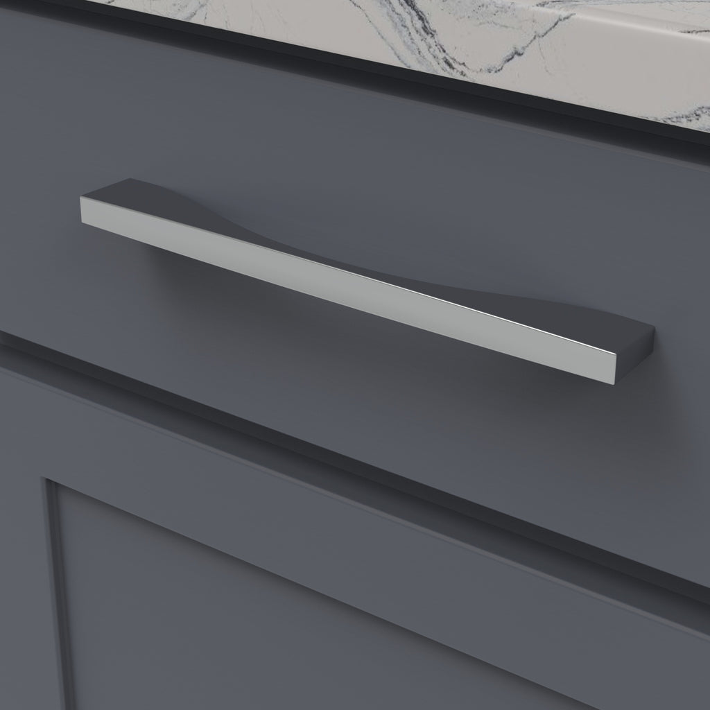 Channel Pull 8-13/16 Inch (224mm) Center to Center Chrome Finish