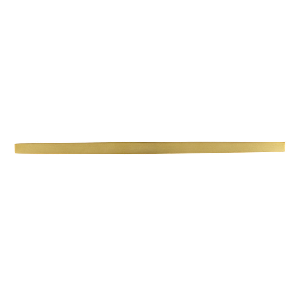 Channel Pull 12 Inch Center to Center Brushed Golden Brass Finish