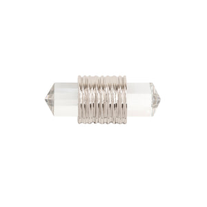 Chrysalis T-Knob 1-7/8 Inch x 3/4 Inch Polished Nickel with Glass