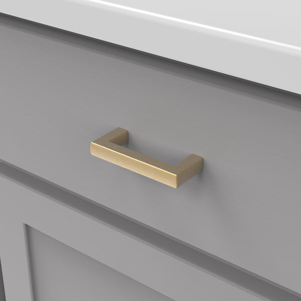 Coventry Pull 3 Inch Center to Center Brushed Golden Brass
