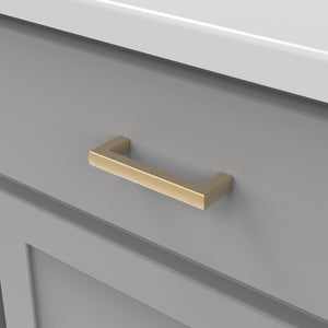 Coventry Pull 3-3/4 Inch (96mm) Center to Center Brushed Golden Brass