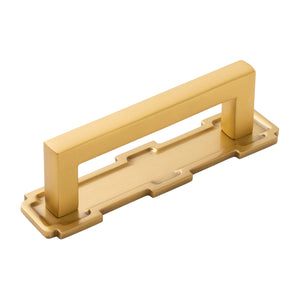 Coventry Pull 3-3/4 Inch (96mm) Center to Center Brushed Golden Brass