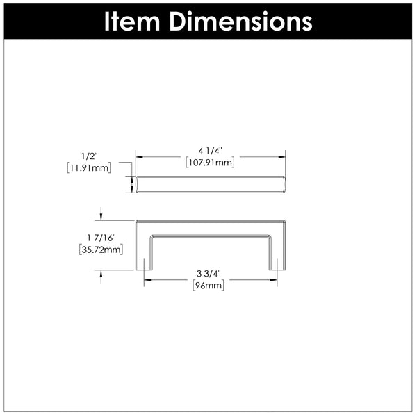 Coventry Pull 3-3/4 Inch (96mm) Center to Center Brushed Golden Brass