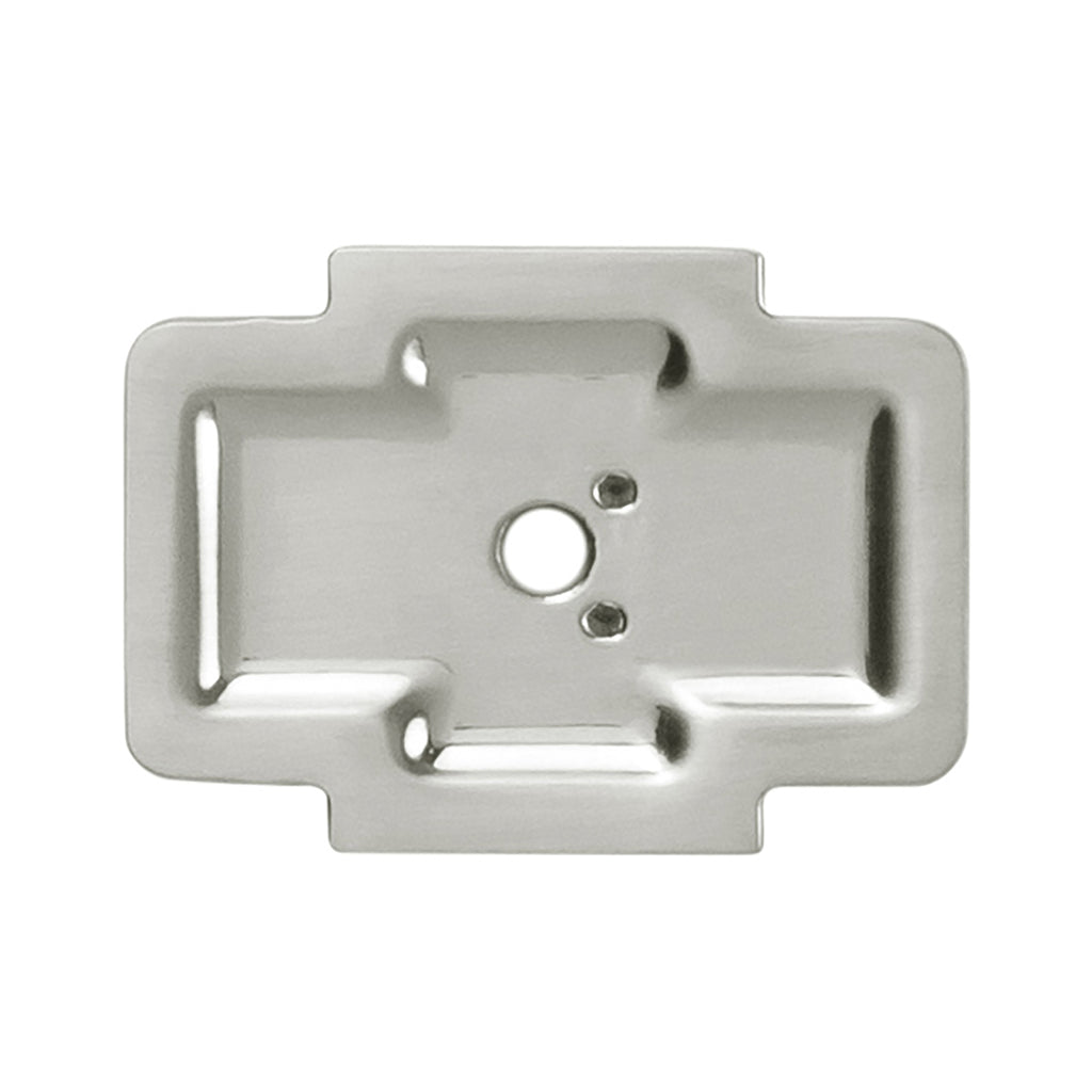 Coventry Knob Backplate 1-3/4 Inch x 1-1/4 Inch Satin Nickel Finish