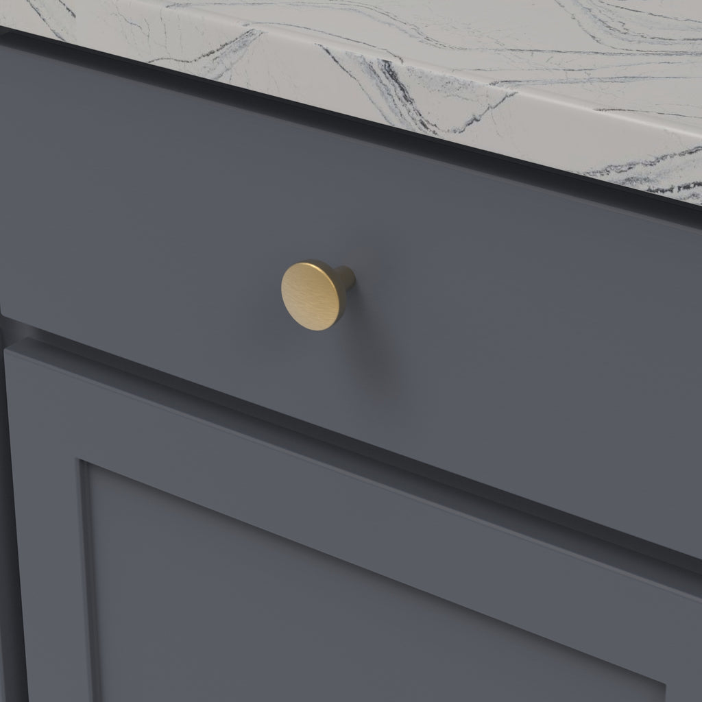 Emerge Knob 1-5/16 Inch Diameter Brushed Golden Brass Finish