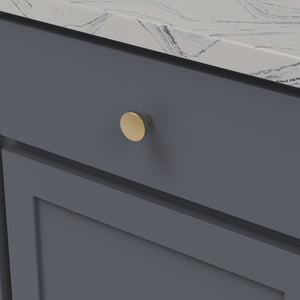 Emerge Knob 1-5/16 Inch Diameter Brushed Golden Brass