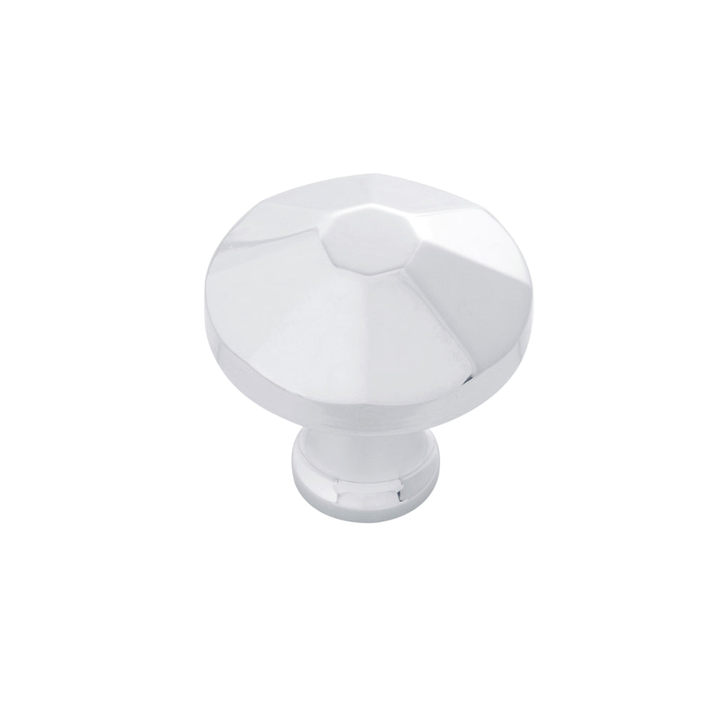 Facette Knob 1-3/8 Inch Diameter Chrome