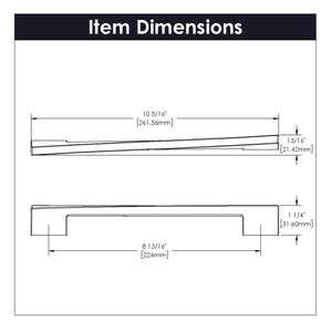 Flex Pull 8-13/16 Inch (224mm) Center to Center Matte Black