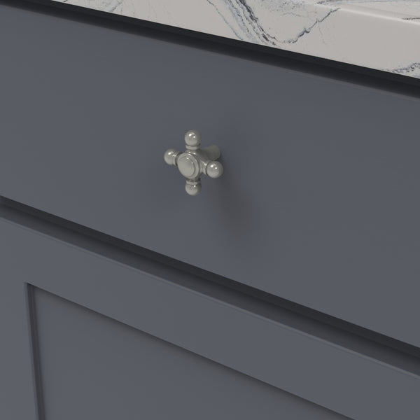Fuller Knob 1-11/16 Inch x 1-11/16 Inch Stainless Steel