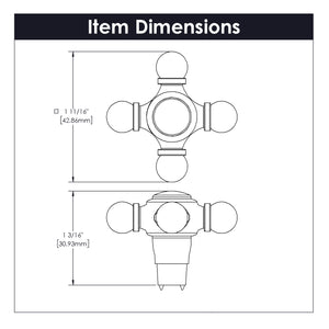 Fuller Knob 1-11/16 Inch x 1-11/16 Inch Stainless Steel
