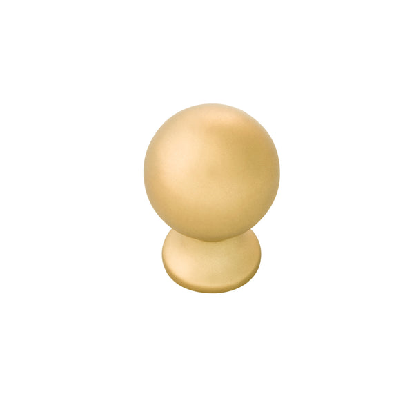 Fuller Knob 1 Inch Diameter Brushed Golden Brass