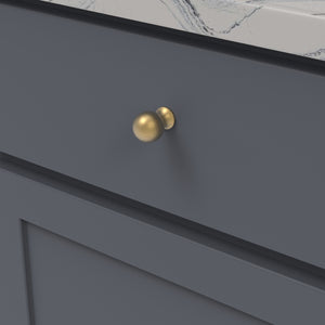 Fuller Knob 1 Inch Diameter Brushed Golden Brass