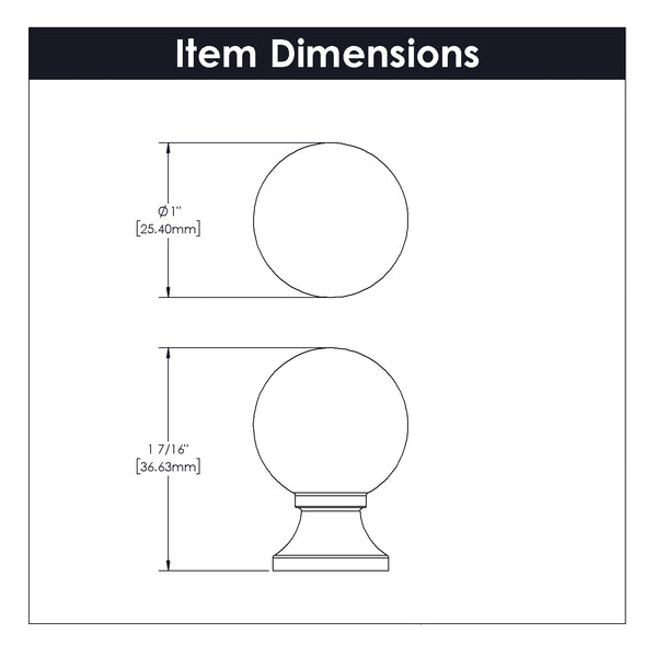Fuller Knob 1 Inch Diameter Brushed Golden Brass