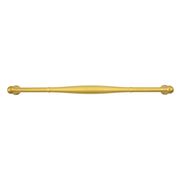Fuller Pull 12 Inch Center to Center Brushed Golden Brass