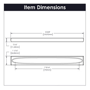 Ingot Pull 7-9/16 Inch (192mm) Center to Center Chrome