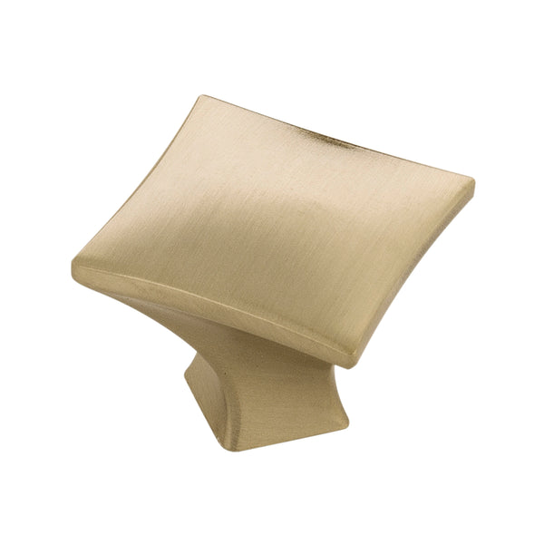 Twist Knob 1-1/4 Inch Square Elusive Golden Nickel