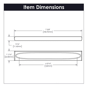 Ingot Pull 6-5/16 Inch (160mm) Center to Center Chrome