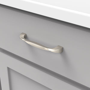 Twist Pull 5-1/16 Inch (128mm) Center to Center Satin Nickel