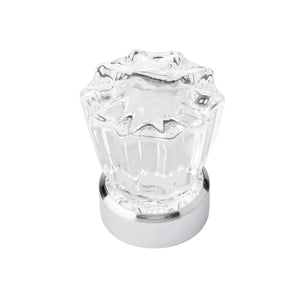 Luster Knob 1-3/8 Inch Diameter Glass with Chrome