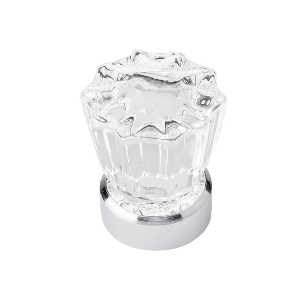 Luster Knob 1-3/8 Inch Diameter Glass with Chrome