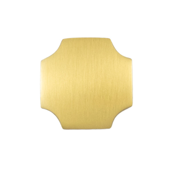 Monarch Knob 1-1/8 Inch x 1-1/8 Inch Brushed Golden Brass