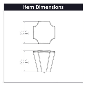 Monarch Knob 1-1/8 Inch x 1-1/8 Inch Brushed Golden Brass
